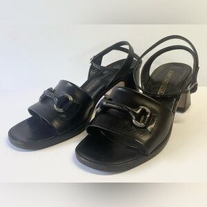 Joan & David Roman Circus Black Strappy Heels size 7